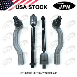 For Lexus ES350 2007 - 2012 Front Left & Right Inner & Outer Tie Rod End Kit 4PC - Picture 1 of 13