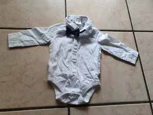 Baby Hemd Body mit Fliege Gr. 62 weiß - Bild 1 von 6