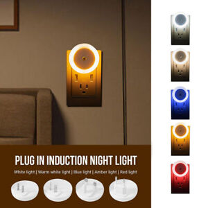 Plug-in Lamp LED Night Light Smart Optical Auto Sensor Bedroom