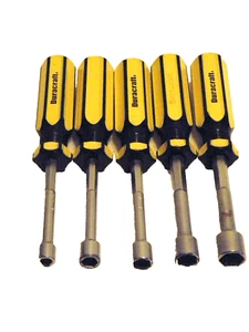 5-pc DURACRAFT Metric Nut Driver Set 6, 8, 9, 10, 12 mm Yellow/Black Grip Nice - Picture 1 of 2