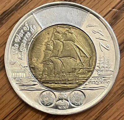 Guerra de 1812 Canadá 2012 dos dólares Toonie $2 **75% de descuento envío combinado** Foto 1 de 2