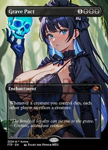 Grave Pact Anime Waifu Style Card For EDH and Playtest - Picture 1 of 3