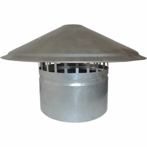 125mm 5" Roof Venting Cowl Galvanized Steel Roof Chinaman Hat - Picture 1 of 5