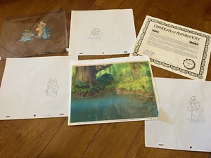 3 EWOKS Original Production animation cels with sketches!Lucas Films Star Wars - Picture 1 of 16