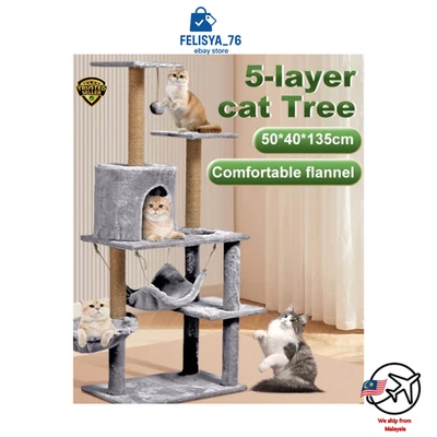 Cat Tree Tower  Activity Center Large Playing House Condo For Rest free shipping - Image 1 of 4