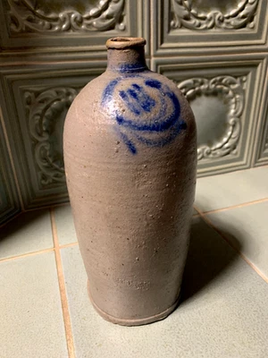 ALSACE ANCIENNE BOUTEILLE MOINE EN GRES DE BETSCHDORF  XIXème ART POPULAIRE - Photo 1/4