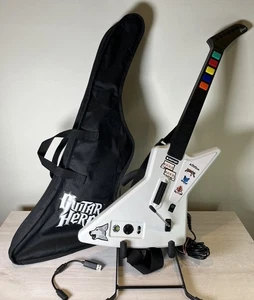 GUITAR HERO XPLORER XBOX 360 GUITAR RED OCTANE WIRED WITH BREAKAWAY CABLE & BAG - Bild 1 von 5