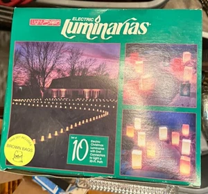 Light Styles Electric Luminarias Kit Of 10 White Bags Christmas Wedding NEW Box - Picture 1 of 1