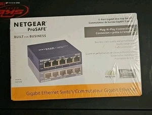 NETGEAR ProSafe GS105 5 Port Gigabit Desktop Switch - Picture 1 of 2