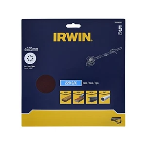 IRWIN 225mm 180 Grit 8 Holes Quick Fit Drywall Discs - 5 Pack - Picture 1 of 1