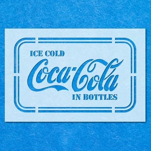 Coca Cola Schild Marke Drink Bar Logo Schablone, Mylar Airbrush Malerei Wandbild - Bild 1 von 30