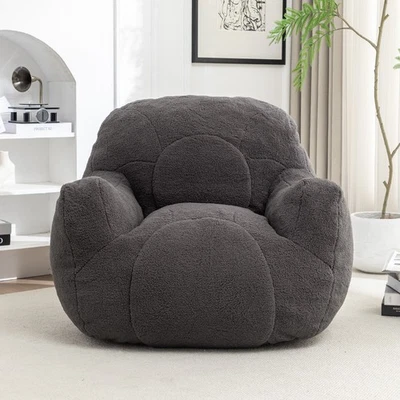Comfy Memory Foam Bean Bag Sofa - Fluffy & Cozy for Dorm, Living Room - Image 1 of 4