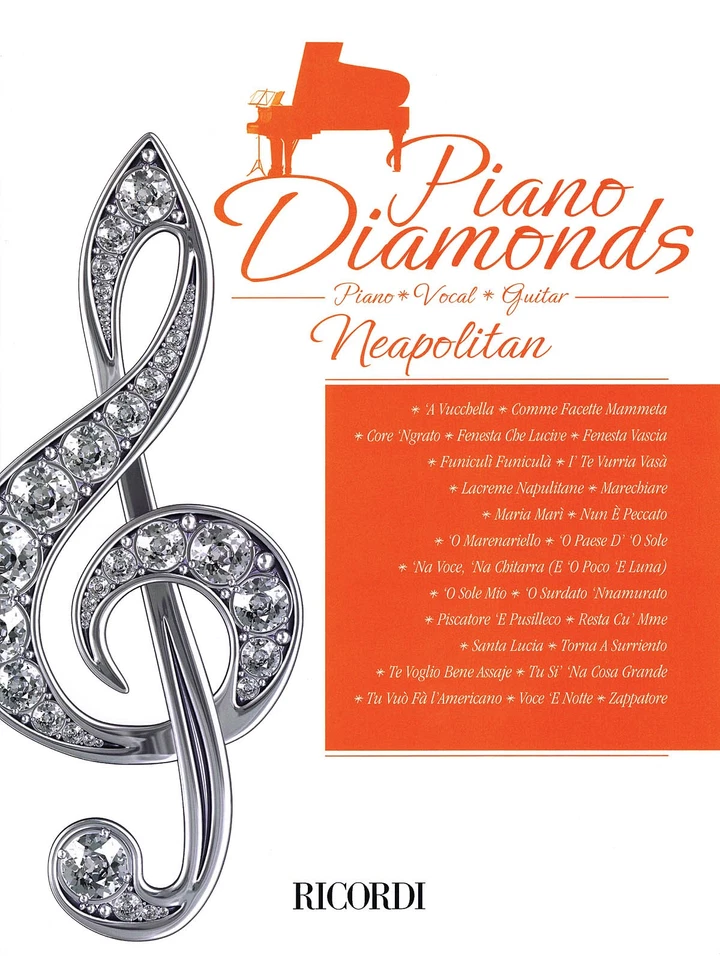 Piano Diamonds Neapolitan Piano Vocal Sheet Music Chords Italian Songs Book - Image 1 of 1