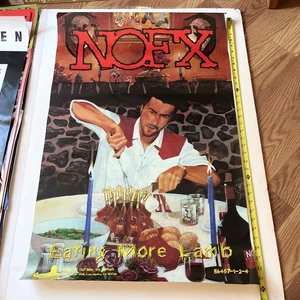 Póster promocional de lanzamiento de CD/álbum NOFX Eating More Lamb 24x36 Epitaph Records 1996 - Imagen 1 de 11