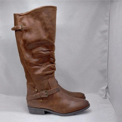 Botas de montar Baretraps para mujer talla 10 marrón vaquera costera hasta la rodilla occidental  Foto 1 de 4