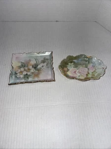 Lote de dos bandejas de baratijas pintadas a mano  - Imagen 1 de 8