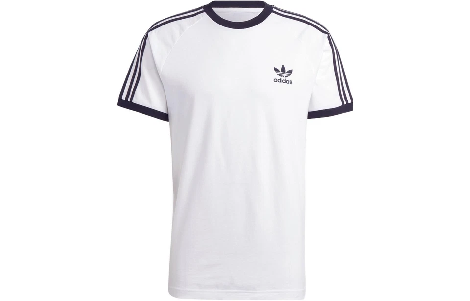 Adidas Men's T-Shirt Short Sleeve White Trefoil Logo Size XL Cotton IA4846