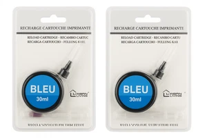 2x Urban Living Blue Tinte Nachfüllset 30ml - Druckerpatrone Refill mit Spritze - Bild 1 von 3