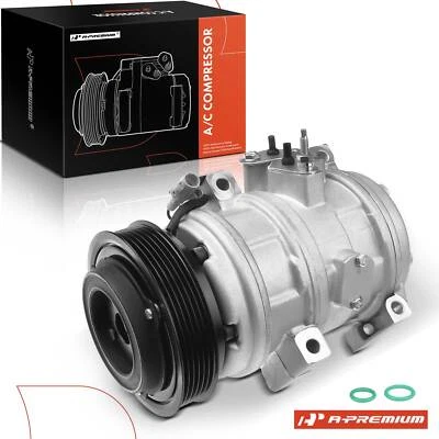 Compresor de aire acondicionado A-Premium con polea de 6 ranuras para Toyota Tundra 2004-2006 V8 4,7 L Foto 1 de 4