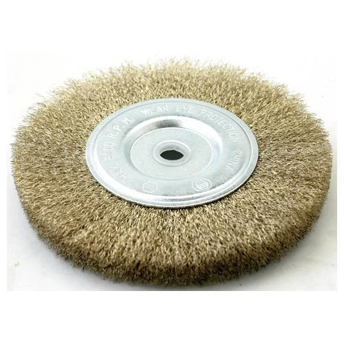 Rueda de banco de alambre fino recubierta de latón de 6" Foto 1 de 1