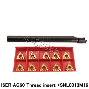 SNL 0013M16 13*150mm Inner lathe turn tool holder inner bar hole +5PC 16ER AG60 - Picture 1 of 6