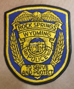 WY Rock Springs Wyoming Polizei Aufnäher - Bild 1 von 1