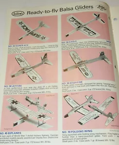 VTG 1977 GUILLOW'S DEALER BALSA MODEL KIT CATALOG & PRICE! GLIDERS/GAS POWERED - Picture 1 of 12