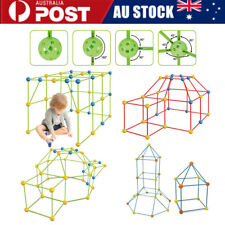 Fort Building Kit Castles Kids Construction 3D Play House Tent Toy 67/175pc AU