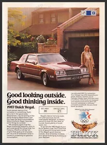 Buick Regal Car 1980s Print Advertisement 1983 Lady Outside Home - Picture 1 of 1