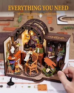 Rolife DIY Miniature Dollhouse Kit The Magic Study Mini House Kit Kids Xmas Gift - Picture 1 of 9