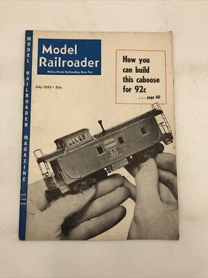 Revista de modelismo ferroviario vintage - julio de 1953 - miniatura para aficionados al tren Foto 1 de 4