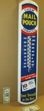 MAIL POUCH TOBACCO - BIG SIZE -- Country Store Gas Station W VA Thermometer Sign