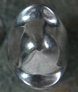 Vintage erhabener Kuppelbandring Größe 8,5 925 Sterling Silber Modernist - Bild 1 von 8