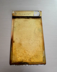GREEK OLYMPIC AIRWAYS VINTAGE BRONZE CASE FOR PAPER PAD GRAVUR - Bild 1 von 7