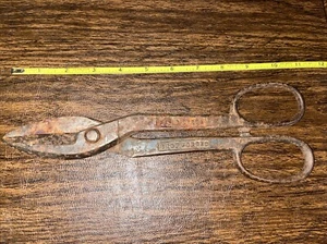 Wiss A-10 Tin Snips 11” Drop Forged Solid Steel Metal Shears Used Old Vintage  - Picture 1 of 9