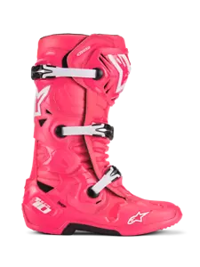 Alpinestars Tech 10 Boots Diva Pink/White Size 14 - Picture 1 of 7