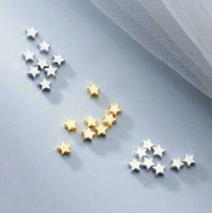 Sterling Silver .925 Star Spacer Beads 4mm Spacers Jewellery A2398 - Picture 1 of 9