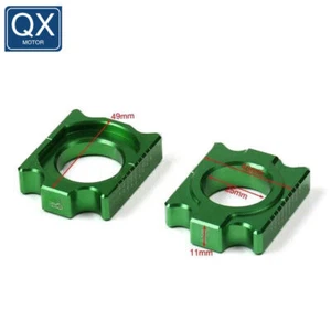 Kit Blocco Assale Posteriore Regolazione Catena Motocross per Kawasaki KX125 KX250F 04-15 - Foto 1 di 3