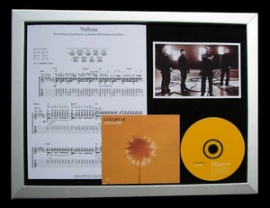 COLDPLAY Yellow LTD GALLERY QUALITY MUSIC CD FRAMED DISPLAY+EXPRESS GLOBAL SHIP - Imagen 1 de 7