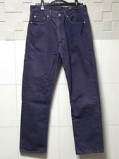 Denim Jeans BIG JOHN Vintage Straight JEANS Purple DENIM Japan W:32 Inseam:29