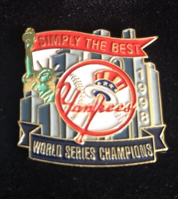 1998 New York Yankees Simply The Best World Series Champions Baseball Pin Tac - Image 1 of 3