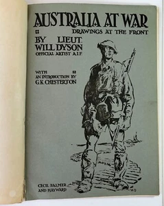 Antique WW1 Australia at War Art Book, Will Dyson, 1918 1st Edition Hardcover - Picture 1 of 14