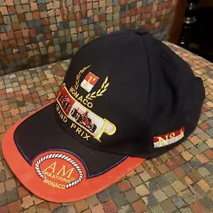 Monaco Grand Prix Hat / Cap Racing Collectors Monte Carlo Black and Red Hat - Picture 1 of 11