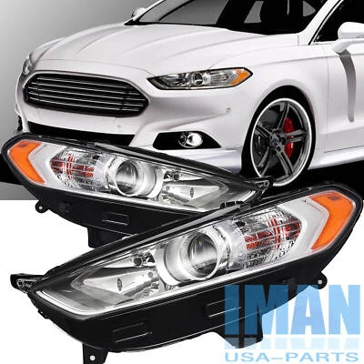 Juego de pares de faros delanteros halógenos para Ford Fusion 2013-2016 Foto 1 de 4