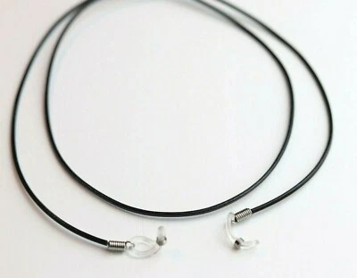 THREE (3) Black or Brown Leather Eyeglass Holder Cords Adjustable Unisex - Image 1 of 2