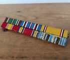 Vintage WWII Army US Military Horizontal Pin Back Ribbon Rank Bar Victory Bar
