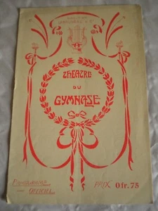 Vintage Programme Theatre du Gymnase Marseille Feb 1923 Le Détour - Picture 1 of 5
