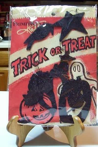 Halloween Primitives by Kathy 5 Large Halloween Ornaments on Card - Picture 1 of 1