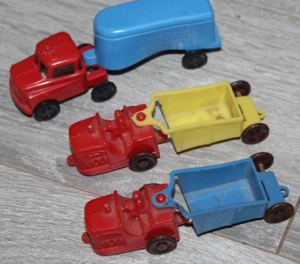 Lote De Colección De 3 Camiones De Plástico Wannatoy Años 50 - Imagen 1 de 6