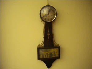 RELOJ BANJO INGRAHAM ANTIGUO resorte en holanda convertido a cuarzo - Imagen 1 de 4